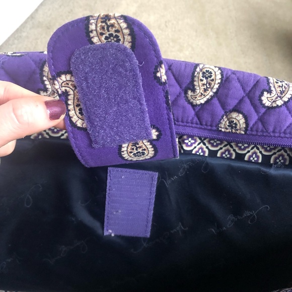 Vera Bradley Metropolitan Bag Simple Violet Purple Paisley, work bag, travel bag - Picture 4 of 15